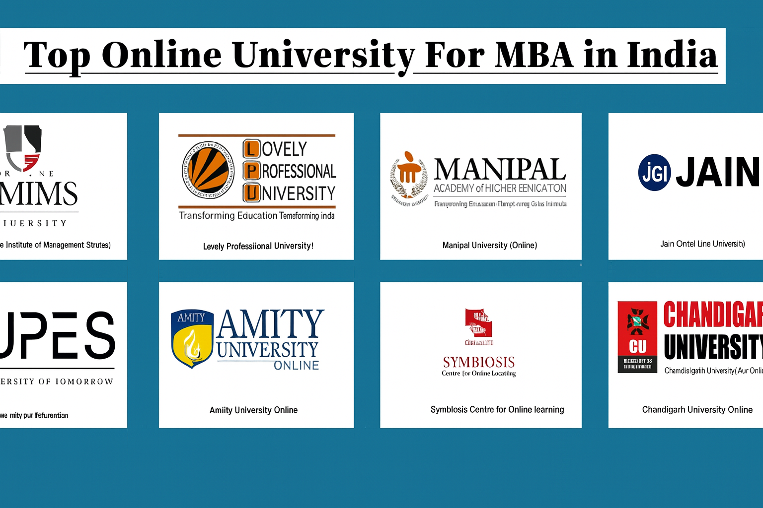 Best Online MBA Colleges in India